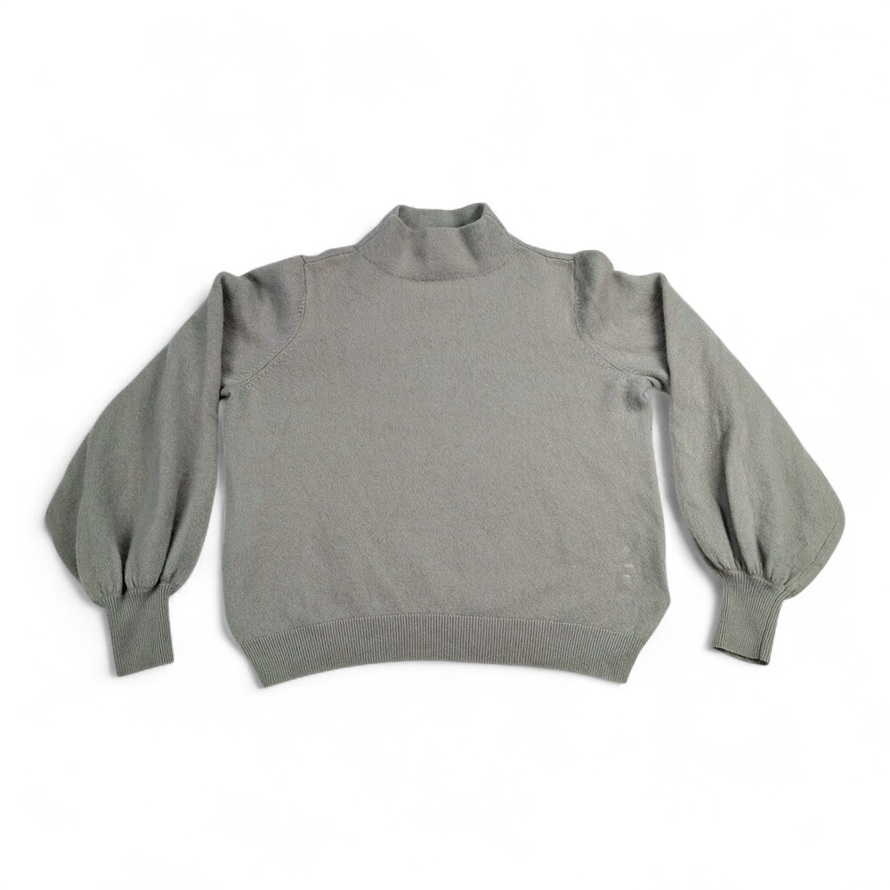 Ted Baker 100% Cashmere Light Gray Mock‎ Turtleneck Sweater Sz 1